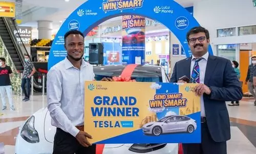 ലുലു എക്സ്ചേഞ്ചിന്‍റെ ടെസ്​ല കാർ സമ്മാനം ഘാന സ്വദേശിക്ക്