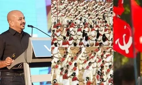 cpm mega thiruvathira at thiruvananthapuram violating covid restrictions