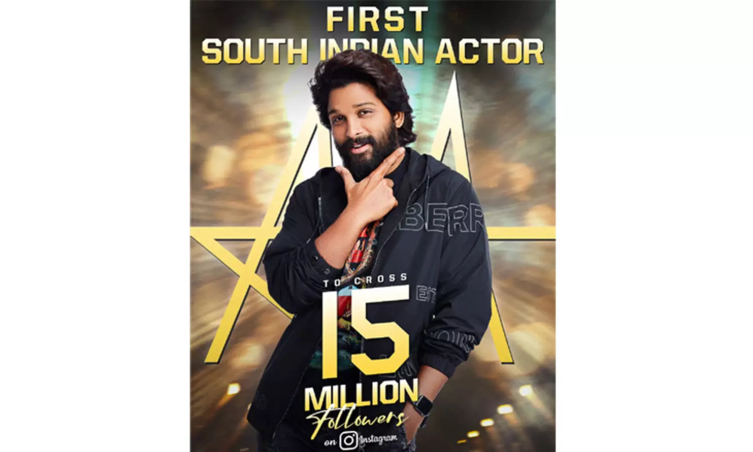 റെക്കോര്‍ഡ് നേട്ടവുമായി അല്ലു അര്‍ജുന്‍, ഇന്‍സ്റ്റഗ്രാമില്‍ 15 മില്ല്യണ്‍ ഫോളോവേഴ്‌സ്; ആദ്യ സൗത്ത് ഇന്ത്യന്‍ താരം