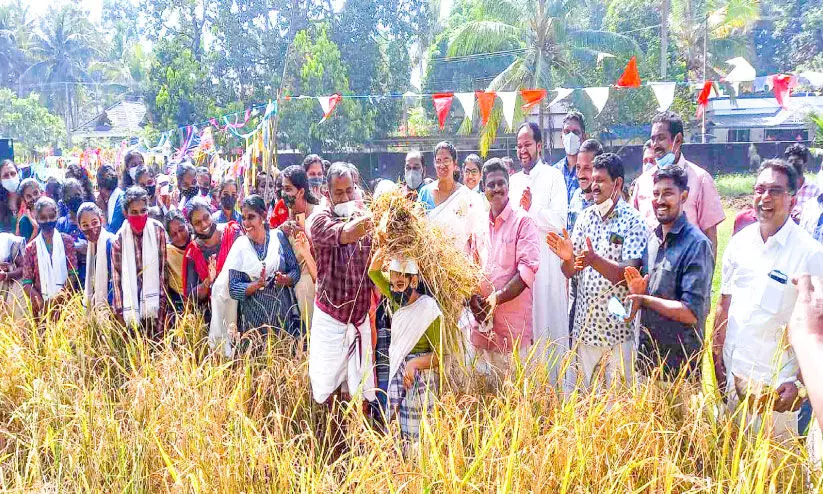 Agriculture Minister becomes a farmer Excited students
