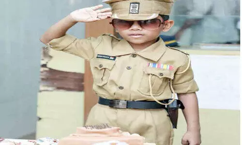 Sayans birthday party in police uniform