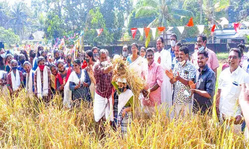 Agriculture Minister becomes a farmer Excited students