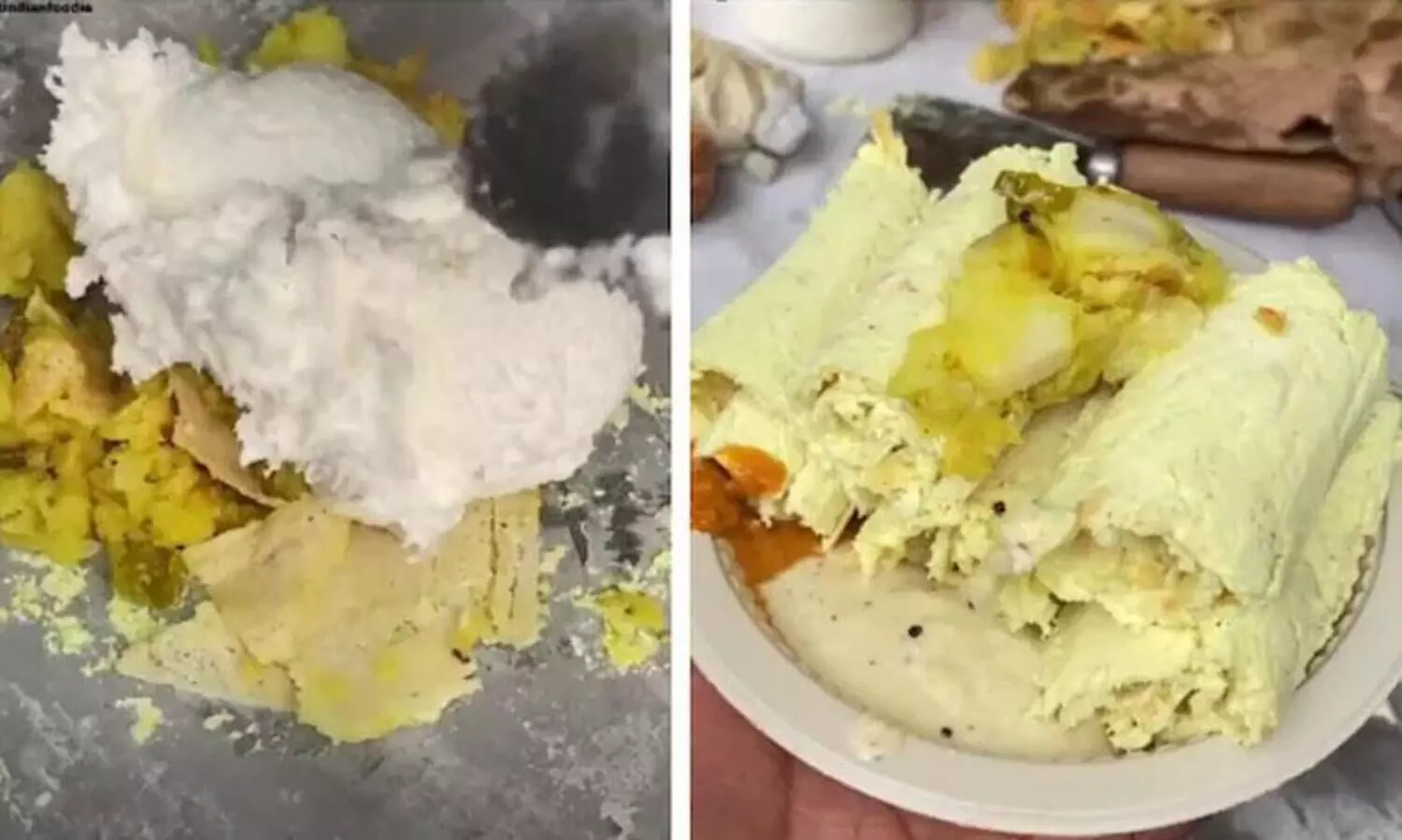 മസാലദോശ കൊണ്ട് ഐസ്ക്രീം റോൾ -ഇതാണിപ്പോൾ ഇവിടുത്തെ സ്റ്റൈൽ