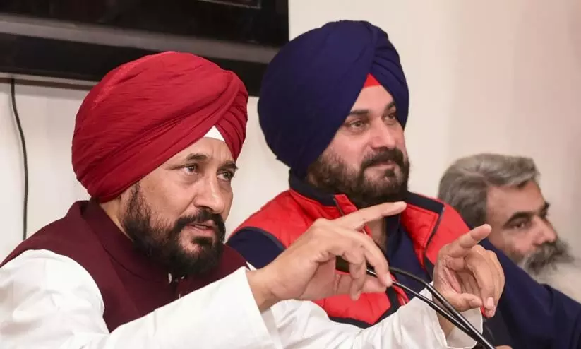 Charanjit Singh Channi and Navjot Singh Sidhu