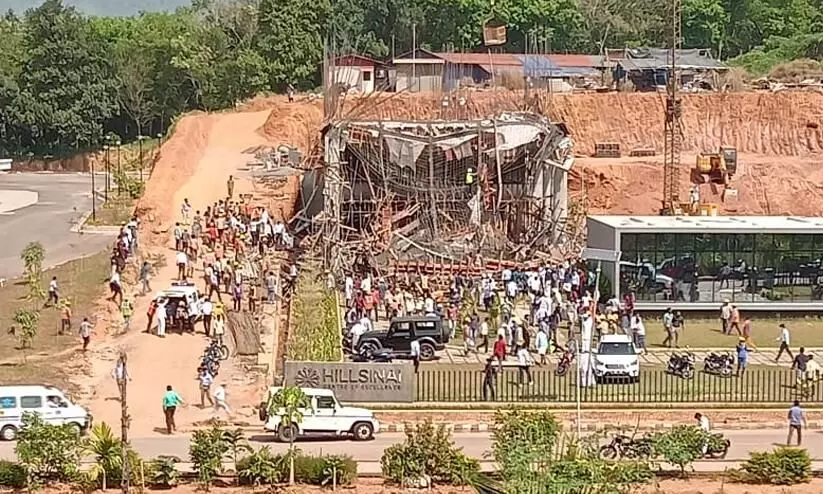kozhikode thamarassery knowledge city Building Collapsed
