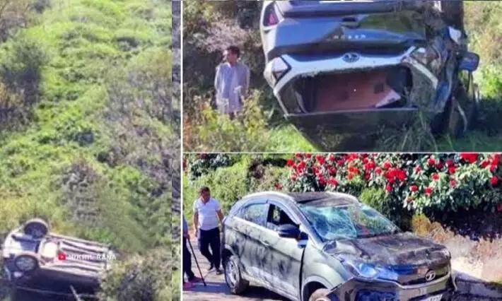 Tata Nexon falls off a 200 foot cliff: Passengers walk away unhurt Tata Nexon falls off a 200 foot cliff: Passengers walk away unhurt