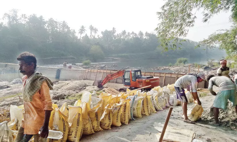 കൂ​ട​പ്പു​ഴ ത​ട​യ​ണ ന​വീ​ക​ര​ണം പു​രോ​ഗ​മി​ക്കു​ന്നു​; ര​ണ്ടു​മാ​സ​ത്തി​ന​കം പ്ര​വൃ​ത്തി പൂ​ർ​ത്തി​യാ​ക്കും