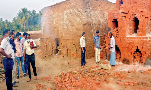 Illegal brick kilns and soil mining centers are active