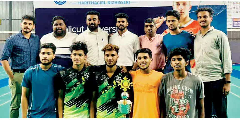 Calicut University B Zone Badminton Mampad College Champions