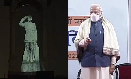 Netaji Subhas Chandra Bose-hologram statue