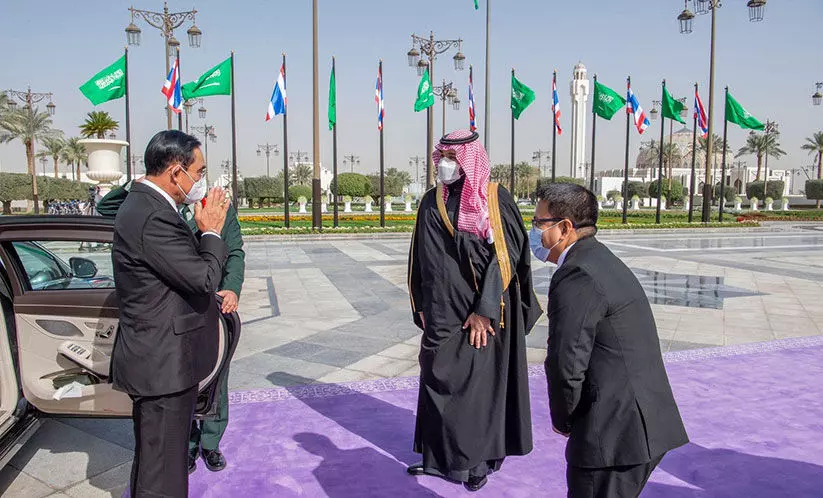 സൗദി കിരീടാവകാശിയും തായ്​ലൻഡ്​ പ്രധാനമന്ത്രിയും കൂടിക്കാഴ്​ച നടത്തി