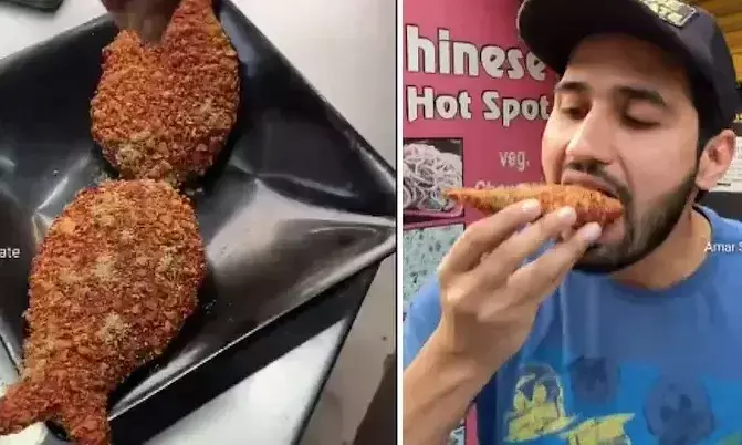 വെജ് ഫിഷ് ഫ്രൈയുമായി തട്ടുകടക്കാർ, തട്ടുപൊളിപ്പൻ രുചിയെന്ന് വ്ലോഗർ; എന്താണ് സംഗതിയെന്നറിയണ്ടേ