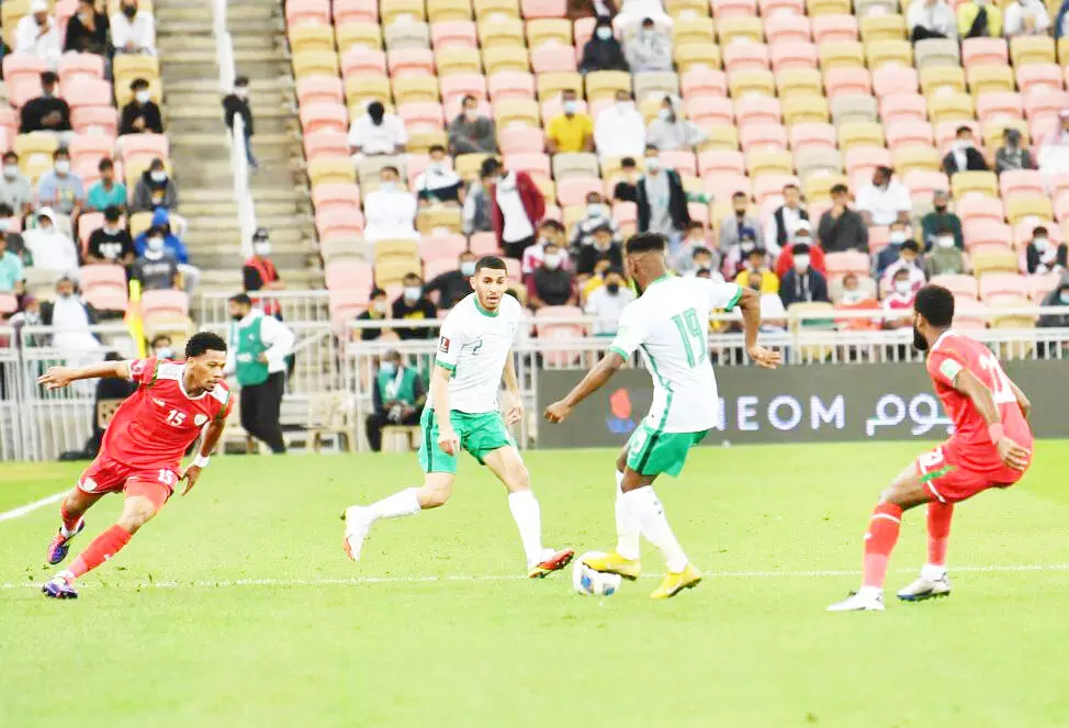 ലോ​ക​ക​പ്പ് ഏ​ഷ്യ​ൻ ഗ്രൂ​പ്​ ബി ​യോ​ഗ്യ​ത മ​ത്സ​രം: ഒമാനെതിരെ സൗദി അറേബ്യക്ക് ഒരു ഗോൾ ജയം