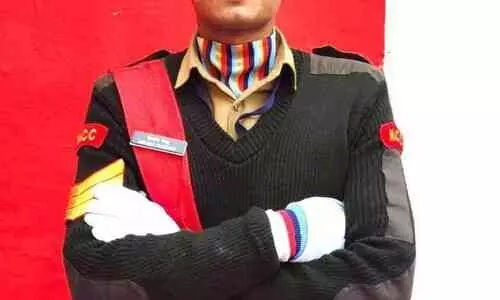 റിപ്പബ്ലിക് ദിന പരേഡിൽ പങ്കെടുത്ത് ഡെൽബിൻ മാത്യു