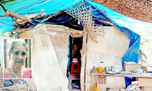 18 വ​ർ​ഷം മു​മ്പ് തു​ട​ങ്ങി​യ വീ​ടു​നി​ർ​മാ​ണം പൂർത്തിയാക്കാനാകാതെ 90 കാരി