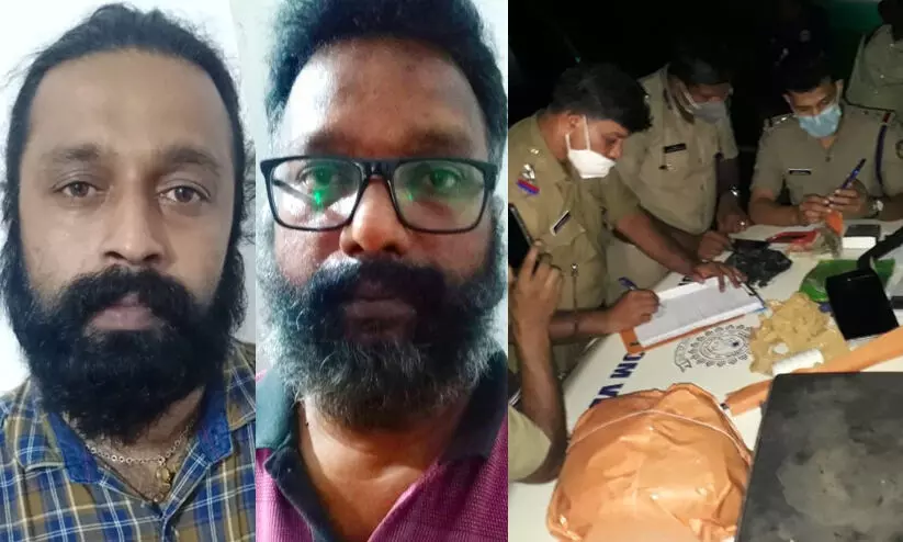 ചാവക്കാട് മയക്ക് മരുന്ന് വേട്ട; 10.30 ലക്ഷം രൂപയുടെ എം.ഡി.എം.എയും കഞ്ചാവുമായി രണ്ട് പേർ അറസ്റ്റിൽ ചാവക്കാട് മയക്ക് മരുന്ന് വേട്ട; 10.30 ലക്ഷം രൂപയുടെ എം.ഡി.എം.എയും കഞ്ചാവുമായി രണ്ട് പേർ അറസ്റ്റിൽ
