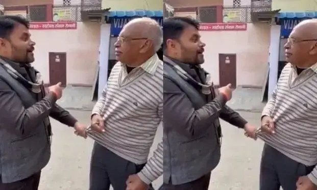 വോട്ടിനായി വയോധികനെ കുത്തിന്​പിടിച്ച്​ ഭീഷണിപ്പെടുത്തി ബി.ജെ.പി കൗൺസിലർ; പിന്നീട് സംഭവിച്ചത്