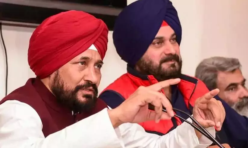 Charanjit Singh Channi and Navjot Sidhu