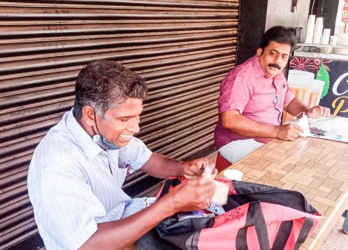Covid  Sathyan as a pappadakkaran