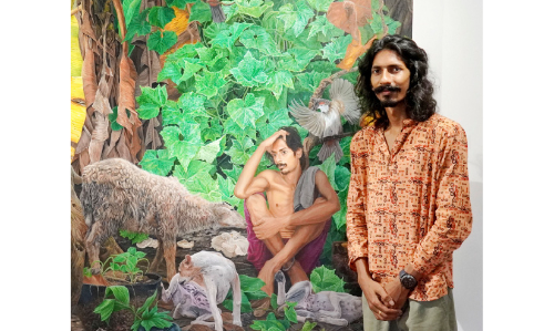 കാൻവാസിൽ പ്രകൃതിയുടെ ഹരിതവർണങ്ങൾ