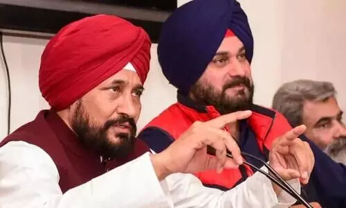 Charanjit Singh Channi and Navjot Sidhu