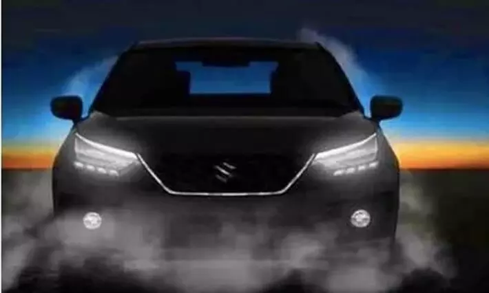 2022 Maruti Suzuki Baleno facelift teaser leaked showing LED headlamps design