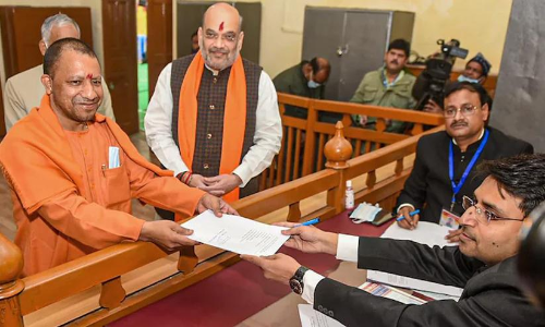 Yogi Adityanath filed his nomination from the Gorakhpur Urban assembly seat