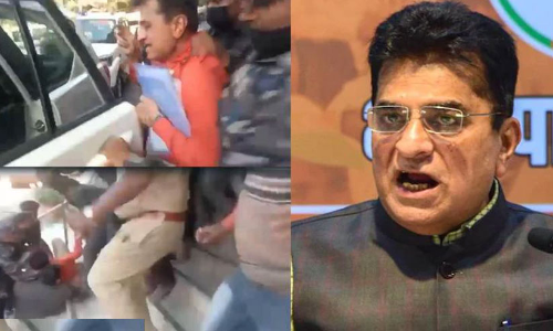 ബി.ജെ.പി നേതാവിനെ ശിവസേന പ്രവർത്തകർ കൈയേറ്റം ചെയ്തു -VIDEO