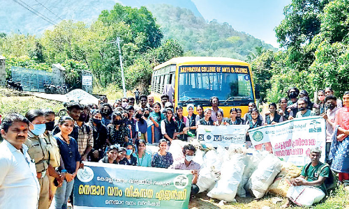 Collected from seetharkundu One ton plastic Collected from seetharkundu One ton plastic