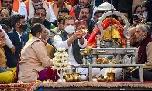 Rahul Gandhi Performs Ganga Aarti In Haridwar