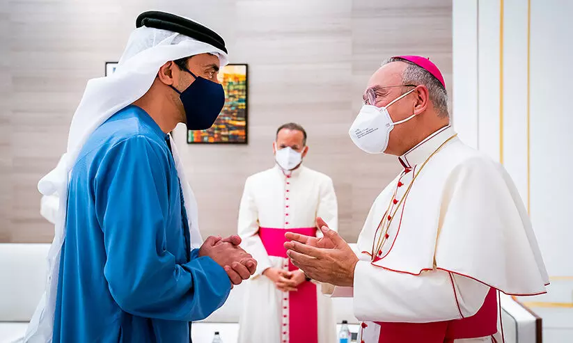 അബൂദബിയില് വത്തിക്കാന് എംബസി പ്രവര്ത്തനമാരംഭിച്ചു അബൂദബിയില് വത്തിക്കാന് എംബസി പ്രവര്ത്തനമാരംഭിച്ചു