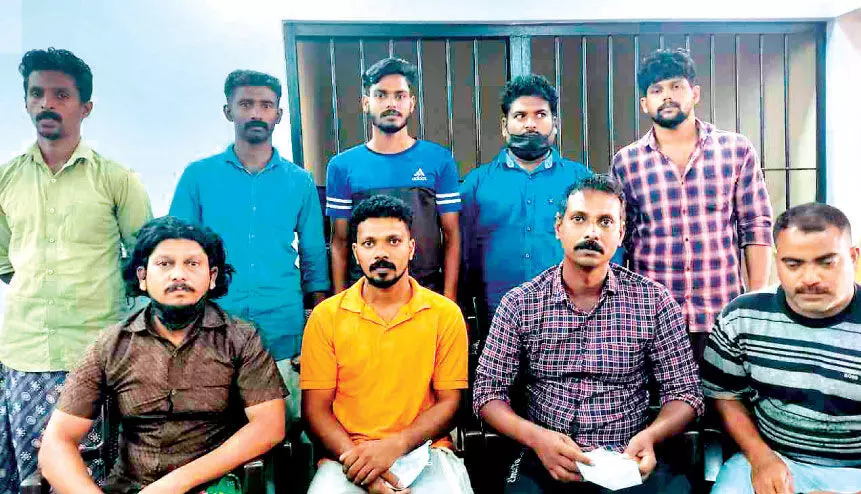 sand theft from the Bharathapuzha Nine arrested sand theft from the Bharathapuzha Nine arrested