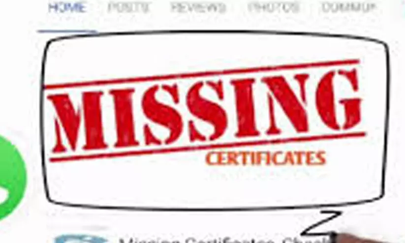 missing certificates