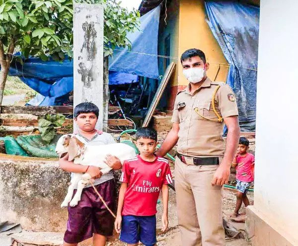 The goat jumped into the well At the station the children were crying