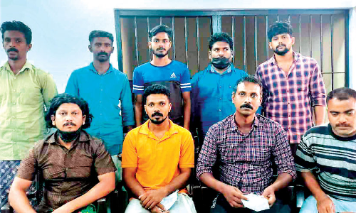 sand theft from the Bharathapuzha Nine arrested
