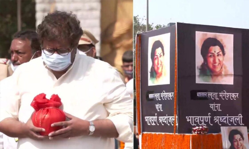 ലത മങ്കേഷ്കറുടെ ചിതാഭസ്മം കുടുംബത്തിന്​ കൈമാറി