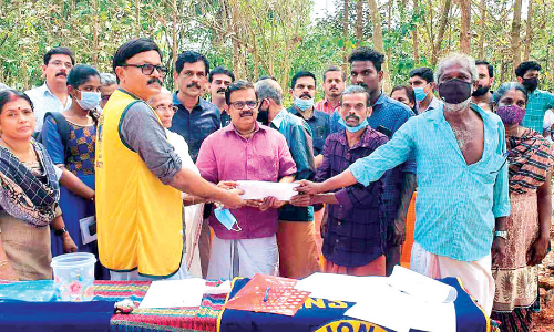 Eight families were given land to build houses