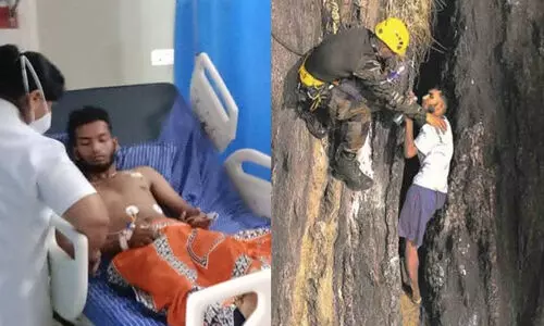 ആദ്യം ഇരുന്ന സ്ഥലത്തുനിന്നും ബാബു വീണ്ടും താഴേക്ക് വീണു; തുണയായത് പാറ പോലെ ഉറച്ച ആത്മധൈര്യം