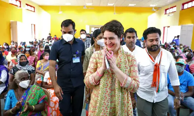 ഭഗവത് ഗീത ഉദ്ധരിച്ച് കോൺഗ്രസ് പ്രവർത്തകർക്ക് ആത്മവിശ്വാസം പകർന്ന് പ്രിയങ്ക ഗാന്ധി