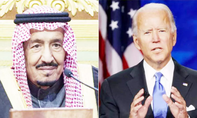 സൗദിയെ പിന്തുണക്കേണ്ടത് അമേരിക്കയുടെ പ്രതിബദ്ധത -ജോ ബൈഡൻ സൗദിയെ പിന്തുണക്കേണ്ടത് അമേരിക്കയുടെ പ്രതിബദ്ധത -ജോ ബൈഡൻ