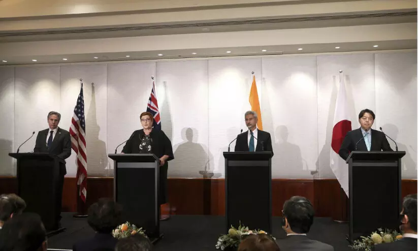 ഇന്തോ പസഫിക്കിൽ സമാധാനം നിലനിർത്താൻ ക്വാഡ് ആഹ്വാനം ഇന്തോ പസഫിക്കിൽ സമാധാനം നിലനിർത്താൻ ക്വാഡ് ആഹ്വാനം