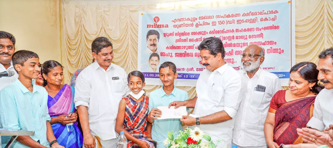 16 cows with study Milmas gift to a child farmer