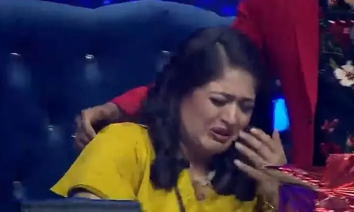 Meghna Raj bursts into tears at the sound; ‘I wish it were true’