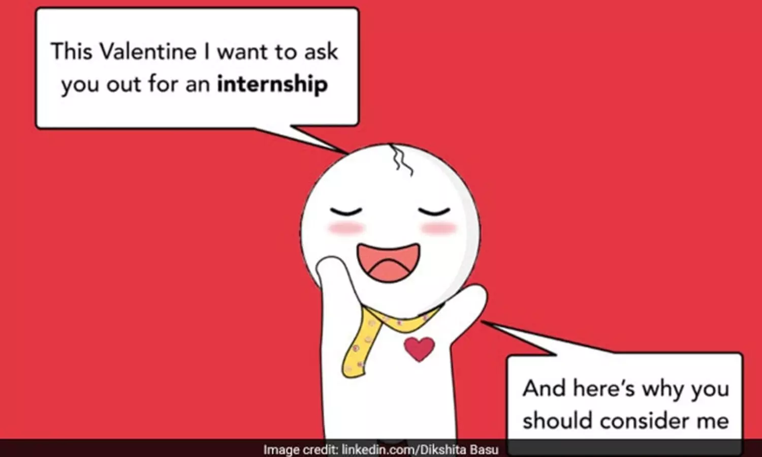 വാലന്റൈന്‍സ് ദിനത്തിലെ വിദ്യാര്‍ഥിനിയുടെ ഇന്റേണ്‍ഷിപ് ആപ്ലിക്കേഷന് അഭിനന്ദനവുമായി സൊമാറ്റോ