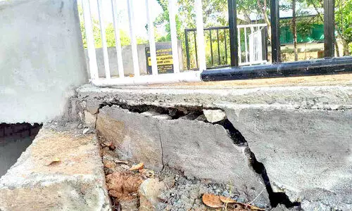 ഉദ്ഘാടനത്തിന് മുമ്പേ വരിഞ്ഞം പാലത്തിന്റെ നടപ്പാത തകർന്നു