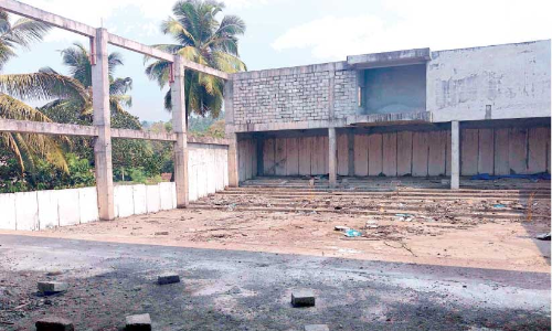 Construction of the Modern Convention Center is halfway done