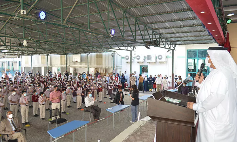 92 ശതമാനം വിദ്യാര്ഥികളും വാക്സിനെടുത്തു; അബൂദബി മോഡല് സ്കൂളിന് ബ്ലൂ സ്റ്റാറ്റസ് 92 ശതമാനം വിദ്യാര്ഥികളും വാക്സിനെടുത്തു; അബൂദബി മോഡല് സ്കൂളിന് ബ്ലൂ സ്റ്റാറ്റസ്