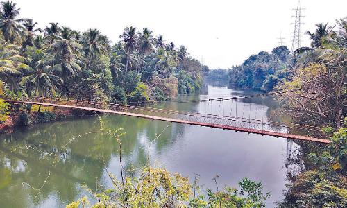 Peralassery offers riverside views