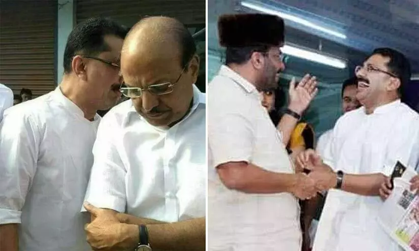 dr kt jaleel with muslim league leaders dr kt jaleel with muslim league leaders