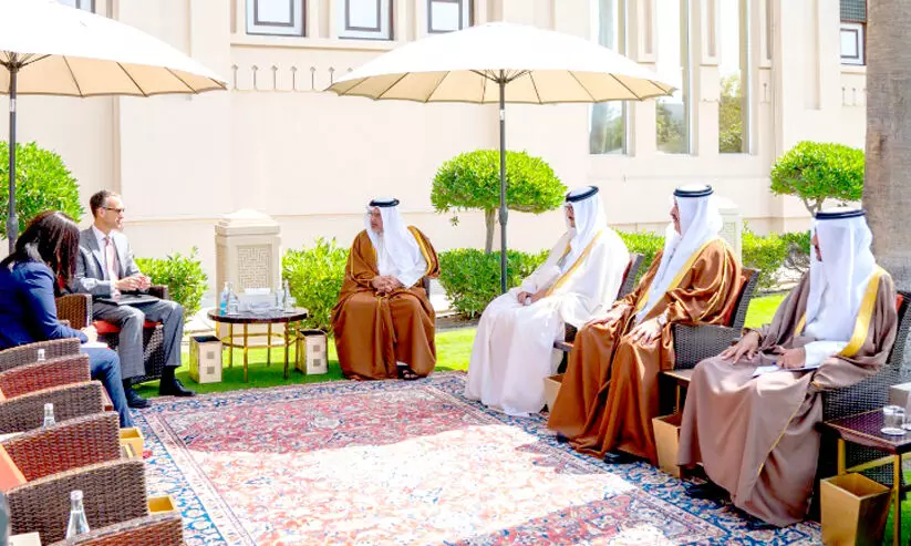 പു​തി​യ അ​മേ​രി​ക്ക​ൻ അം​ബാ​സ​ഡ​ർ​ക്ക് സ്വീ​ക​ര​ണം